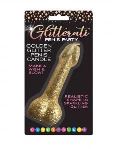 GLITTERARTI GOLDEN GLITTER PENIS CANDLE
