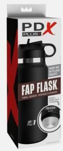 PXD PLUS FAP FLASK THRILL SEEKER DISCREET STROKER BLACK BOTTLE FROSTED