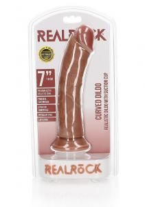 REALROCK 7" REALISTIC DILDO CURVED TAN