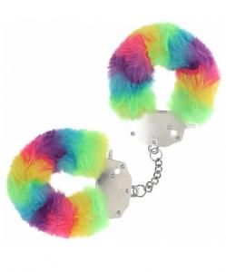 OUCH! HEAVY DUTY FLUFFY HANDCUFFS MULTICOLOR
