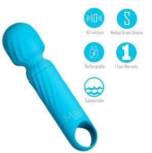 DOLLY BLUE SILICONE MINI WAND RECHARGEABLE