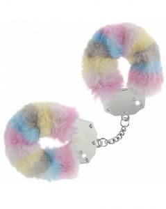 OUCH! HEAVY DUTY FLUFFY HANDCUFFS MULTICOLOR 2