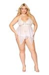 13314X BABYDOLL AND GSTRING WHITE