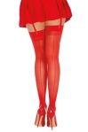 7031 RED SHEER THIGH HI WITH SEAM
