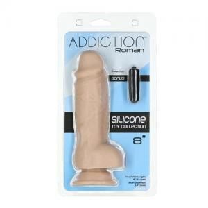 ADDICTION 100% ROMAN 8" SILICONE COLLECTION BEIGE