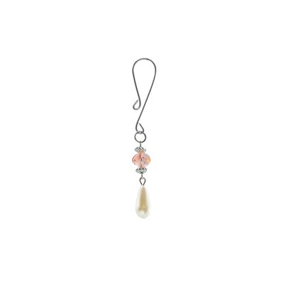 BIJOUX DE CLI LOOP WITH FACETED BEADS AND PEARL PINK