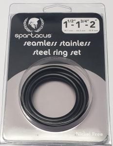 BLACK STAINLESS STEEL C RING SET 1.5, 1.75, 2"