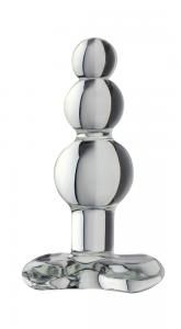 BLOWN BEADED ANAL PLUG CLEAR