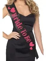 BRIDE TO BE SASH BLK