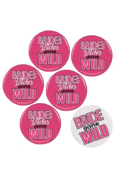 BRIDE GONE WILD BUTTONS