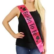 BRIDE TO BE SASH PINK