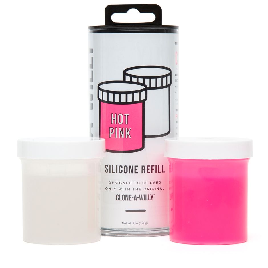 CLONE-A-WILLY SILICONE REFILL HOT PINK