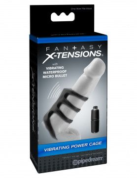 FANTASY XTENSIONS VIBRATING POWER CAGE BLACK