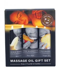 EDIBLE OIL MASSAGE GIFT SET BANANA/MANGO/PINEAPPLE