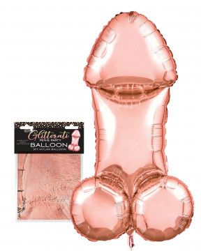 GLITTERATI ROSE GOLD PENIS MYLAR BALLOON
