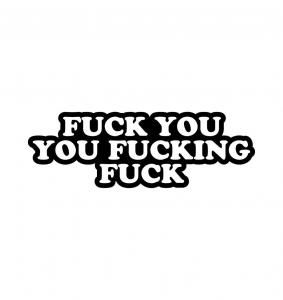 FUCK YOU YOU FUCKING FUCK PIN