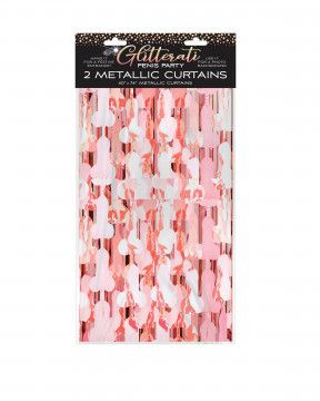 GLITTERATI ROSE GOLD PENIS FOIL CURTAIN