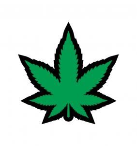 GREEN MARIJUANA LEAF PIN