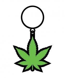 GREEN LEAF KEYCHAIN