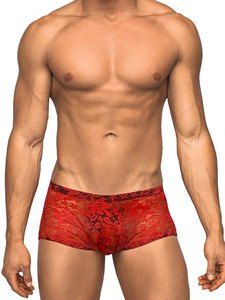 MINI SHORT STRETCH LACE RED MED