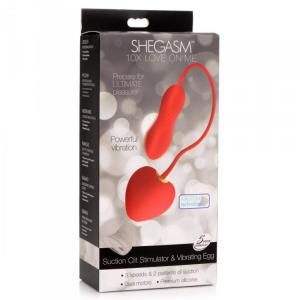 SHEGASM 10X LOVE ON ME SUCTION CLIT STIM AND EGG