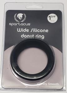 WIDE SILICONE DONUT RING BLACK 1.75"