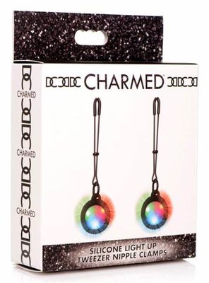 CHARMED LIGHT UP TWEEZER NIPPLE CLAMPS
