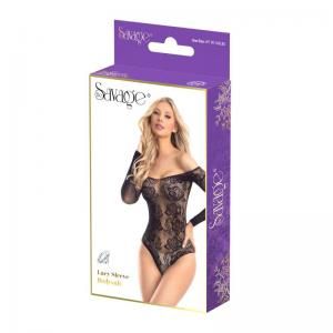 LACY SLEEVE BODYSUIT BLK LACY SLEEVE BODYSUIT BLK