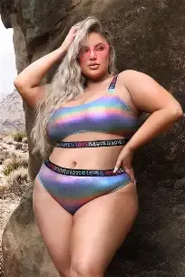LOVE IS LOVE CROP TOP AND PANTY QS