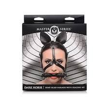DARK HORSE PONY HEAD HARNESS WITH SILICONE BIT