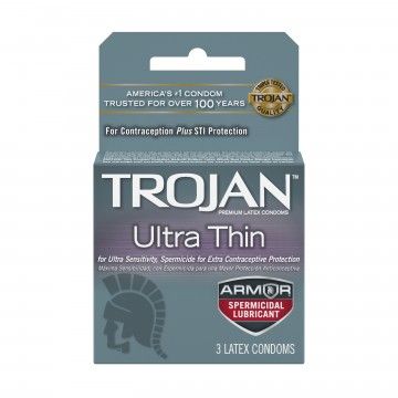 TROJAN ULTRA THIN SPERMICIDAL 3PK