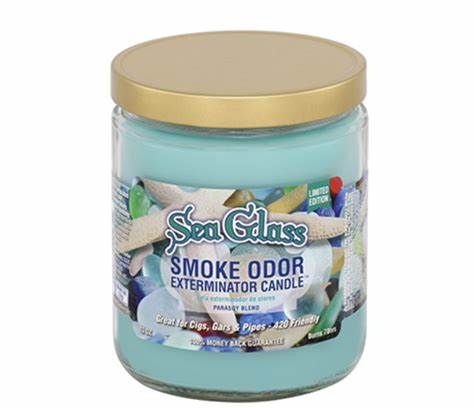 SMOKE ODOR CANDLE SEA GLASS