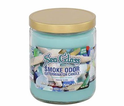 SMOKE ODOR CANDLE SEA GLASS