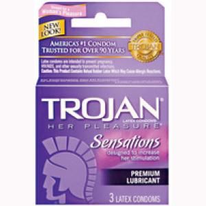 TROJAN HER PLEASURE CONDOMS BOX OF 3 TROJAN HER PLEASURE CONDOMS BOX OF 3