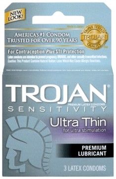 TROJAN ULTRA THIN LUBRICATED CONDOMS 3PK TROJAN ULTRA THIN LUBRICATED CONDOMS 3PK
