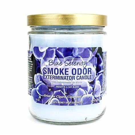SMOKE ODOR CANDLE BLUE SERENITY