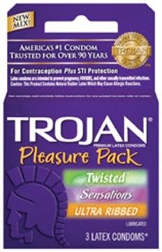 TROJAN PLEASURE PACK 3PK CONDOMS