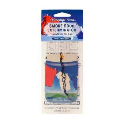 SMOKE ODOR CAR HANGER CLOTHESLINE FRESH