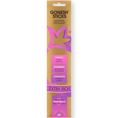 GONESH INCENSE STICKS VARIETY PACK 3