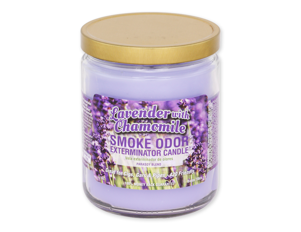 SMOKE ODOR CANDLE LAVENDER AND CHAMOMILE SMOKE ODOR CANDLE LAVENDER AND CHAMOMILE