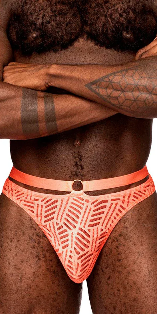 RUDE AWAKENING STRAP THONG ORANGE L/XL