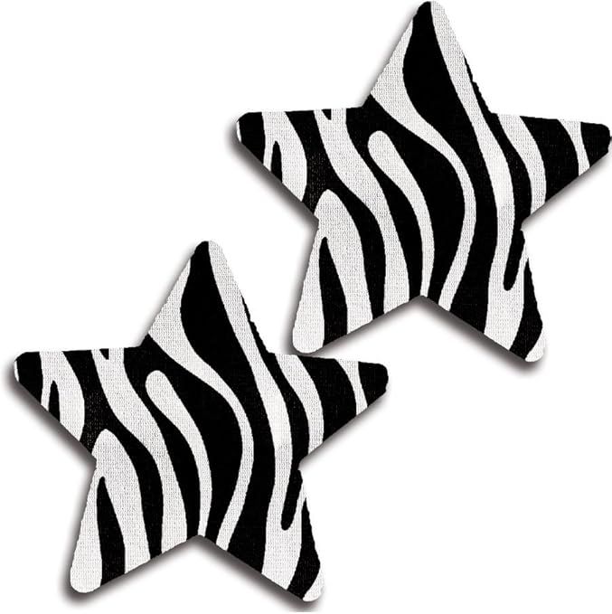 GLITTER PASTIES ZEBRA STAR