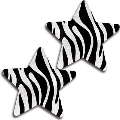 GLITTER PASTIES ZEBRA STAR