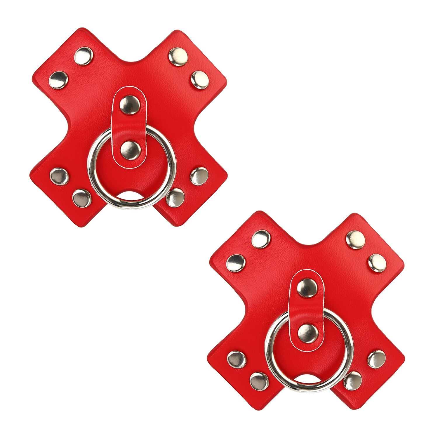 NIPPLICIOUS SEDUCER LEATHER PASTIES RED