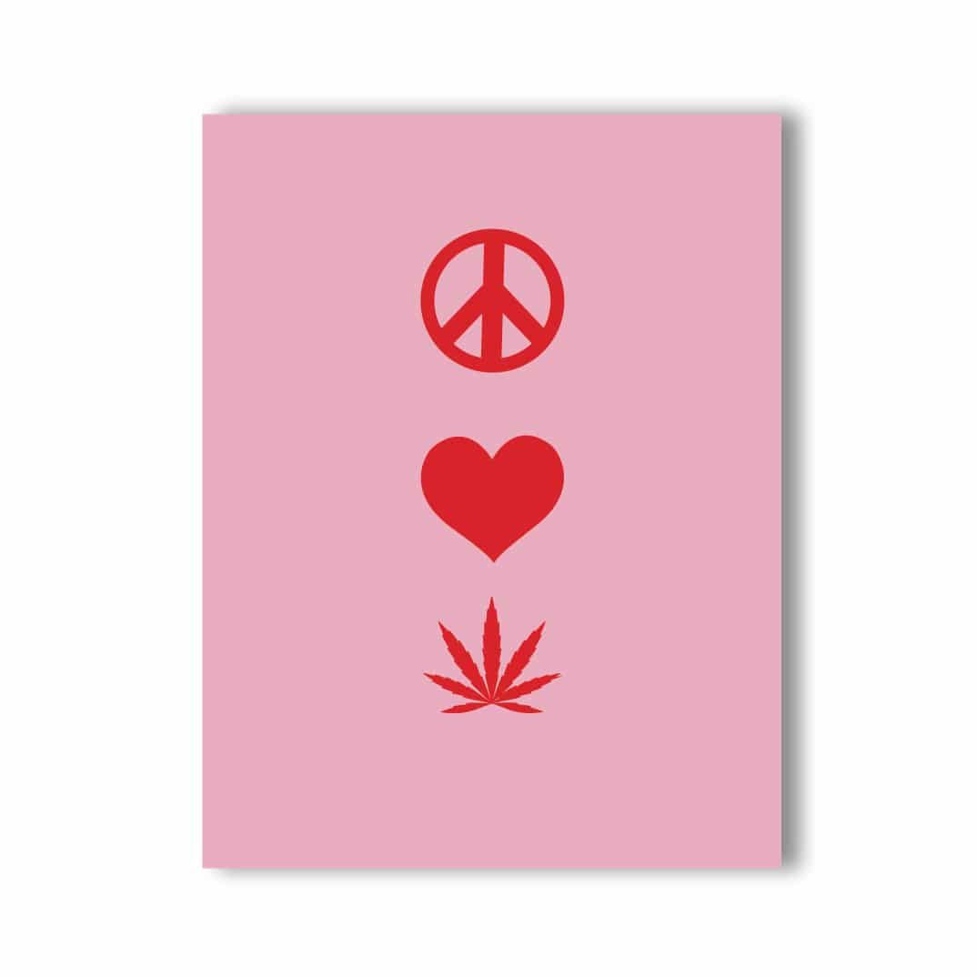 NAUGHTY KARDS PEACE LOVE WEED