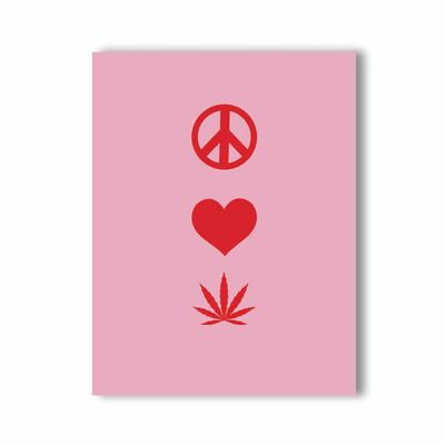 NAUGHTY KARDS PEACE LOVE WEED