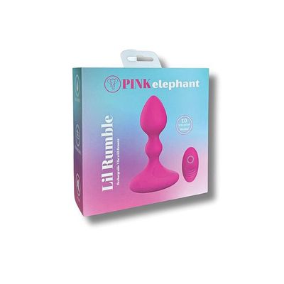 PINK ELEPHANT LIL RUMBLE RECHARGEABLE VIBE WITH REMOTE PINK