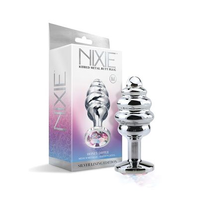NIXIE HONEY DIPPER RIBBED METAL PLUG RAINBOW MEDIUM