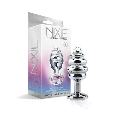 NIXIE HONEY DIPPER RIBBED METAL PLUG SMALL RAINBOW