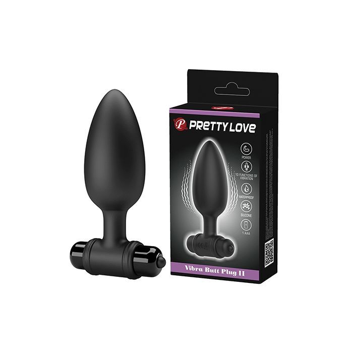 PRETTY LOVE VIBRA BUTT PLUG II BLACK